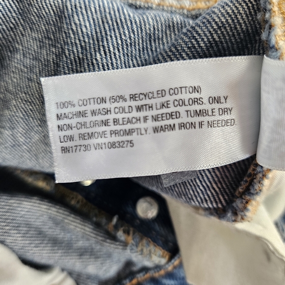 Universal Thread Womens 6R Mid Rise 90s Baggy Cuffed Jeans Med Wash Button Fly - Picture 13 of 15